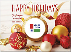 Select a verse or write your own. Holiday Team Logo Card D1780U-4B